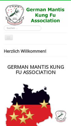 Vorschau der mobilen Webseite mantis-kung-fu.de, M.K.A. Mantis Kung Fu Association