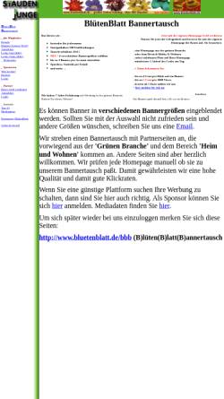 Vorschau der mobilen Webseite www.stauden-net.de, BlütenBlatt Bannertausch