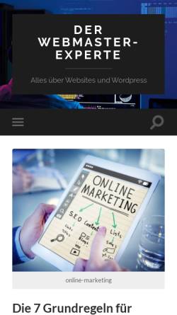 Vorschau der mobilen Webseite www.webmaster-experte.de, Webmaster-Experte.de