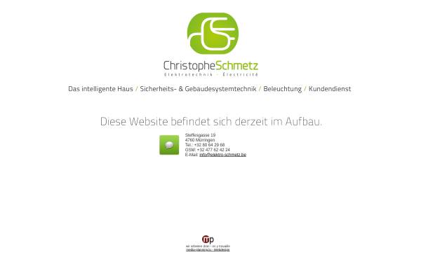 Vorschau von www.elektro-schmetz.be, Elektrotechnik Christophe Schmetz