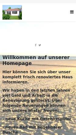 Vorschau der mobilen Webseite www.bredene.de, Ferienhaus Familie Brasse