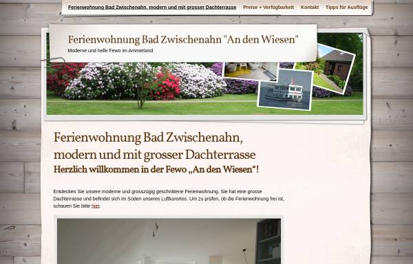 Vorschau von www.fewo-zwischenahn.de, Ferienwohnung An den Wiesen