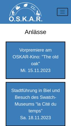 Vorschau der mobilen Webseite www.verein-oskar.ch, Verein O.S.K.A.R