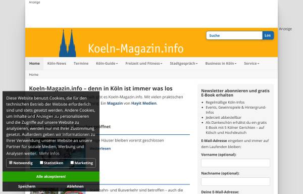 Vorschau von www.koeln-magazin.info, Koeln-Magazin.info