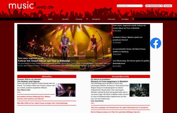 Vorschau von www.music2web.de, Music2Web