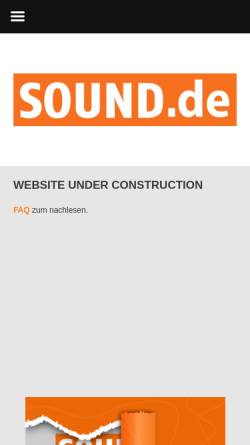 Vorschau der mobilen Webseite sound.de, Sound.de