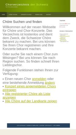 Vorschau der mobilen Webseite www.gesang.ch, Chorverzeichnis der Schweiz