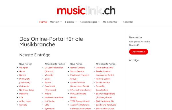 Vorschau von www.musiclink.ch, musiclink.ch
