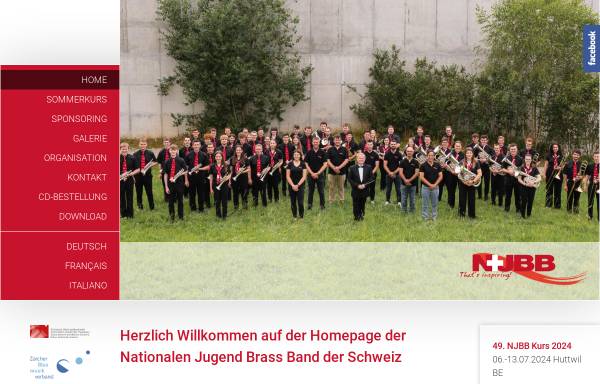 Vorschau von www.njbb.ch, Nationale Jugend Brass Band