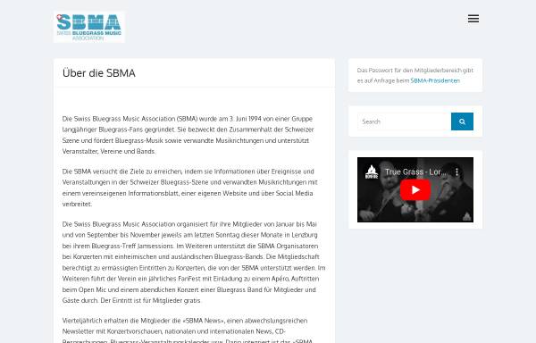 Vorschau von www.bluegrass.ch, Swiss Bluegrass Music Association (SBMA)