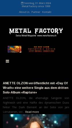Vorschau der mobilen Webseite www.metalfactory.ch, Swiss Metal Factory