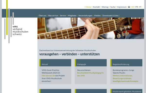 Vorschau von www.verband-musikschulen.ch, Verband Musikschulen Schweiz (VMS)