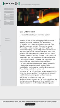 Vorschau der mobilen Webseite www.ambeg.de, AMBEG Dr. J. Dichter GmbH