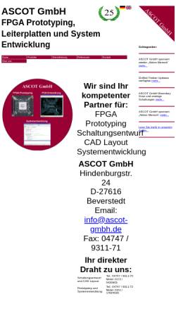 Vorschau der mobilen Webseite www.ascot-gmbh.de, ASCOT GmbH