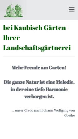 Vorschau der mobilen Webseite www.kaubisch-gartenwelt.de, Kaubisch Gartenwelt
