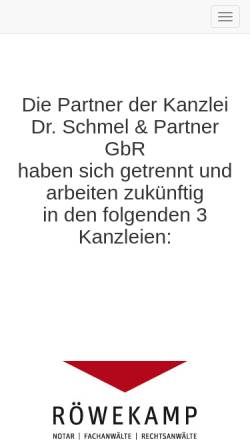Vorschau der mobilen Webseite www.drschmel.de, Kanzlei Bremerhaven - Dr. Schmel & Partner GbR