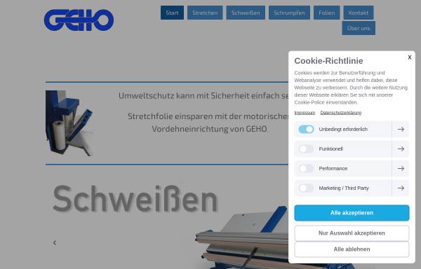 Vorschau von www.gehopack.de, GEHO Pack Service GmbH