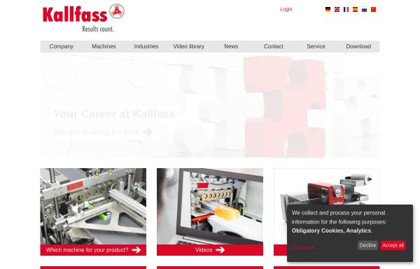 Vorschau von www.kallfass.de, Kallfass Verpackungsmaschinen GmbH