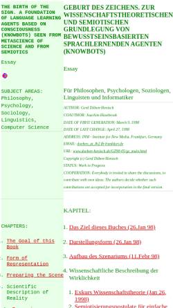 Vorschau der mobilen Webseite www.doeben-henisch.de, Geburt des Zeichens