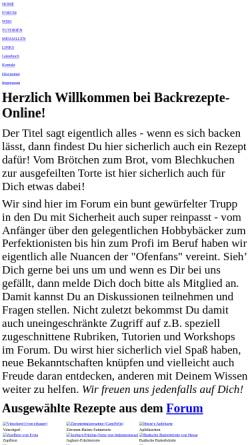 Vorschau der mobilen Webseite www.backrezepte-online.de, Backrezepte-Online