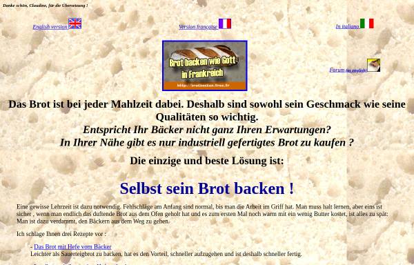 Brot backen wie Gott in Frankreich