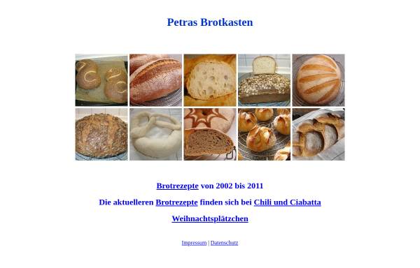 Vorschau von www.petras-brotkasten.de, Petras Brotkasten