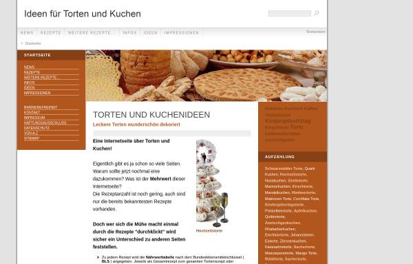 Vorschau von www.tortenideen.de, Tortenideen