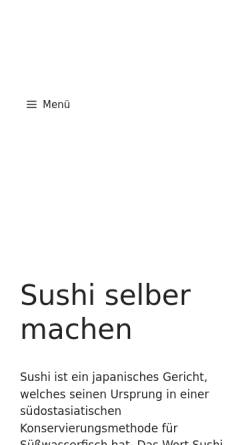 Vorschau der mobilen Webseite www.sushirolle.de, Sushirolle.de