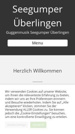 Vorschau der mobilen Webseite www.seegumper.de, Guggenmusik Seegumper Überlingen e.V.