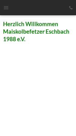 Vorschau der mobilen Webseite www.maiskolbefetzer.de, Maiskolbefetzer Eschbach