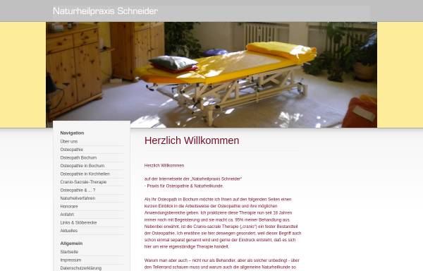 Vorschau von www.natur-heilt-praxis.de, Osteopathie & Naturheilkunde Michael Schneider