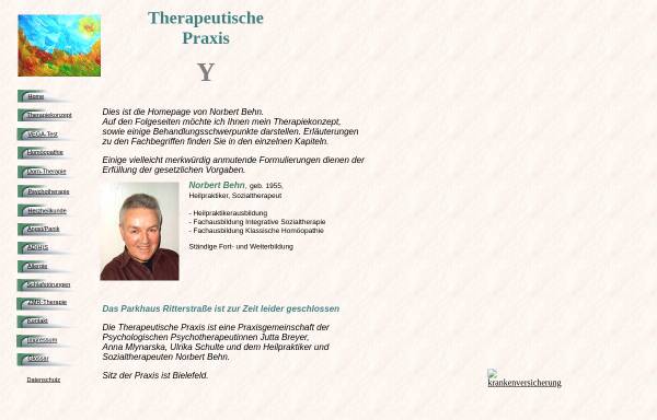 Vorschau von www.hpnorbertbehn.de, Norbert Behn, Heilpraktiker und Sozialtherapeut