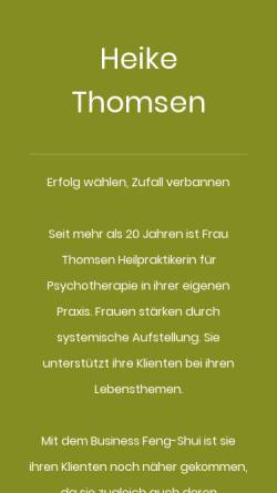 Vorschau der mobilen Webseite www.heike-thomsen.de, Heike Thomsen