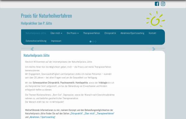 Vorschau von www.naturheilpraxis-juette.de, Jan P. Jütte, Heilpraktiker und Dipl.-Geogr.
