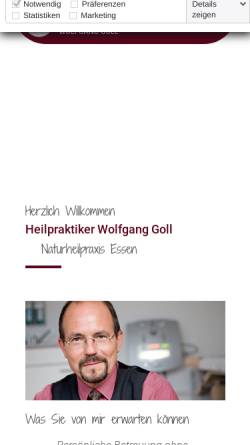 Vorschau der mobilen Webseite naturheilpraxis-wolfgang-goll.de, Wolfgang Goll, Naturheilpraxis