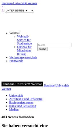 Vorschau der mobilen Webseite www.uni-weimar.de, Lorenz Engell - Vorlesung über Umberto Eco