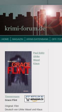 Vorschau der mobilen Webseite www.krimi-forum.net, Grace Flint von Paul Eddy