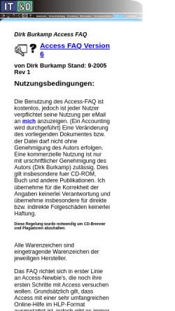 Vorschau der mobilen Webseite www.it-und-d.de, Access FAQ