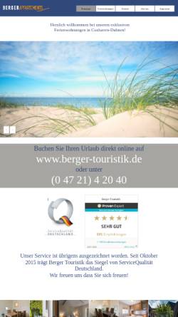 Vorschau der mobilen Webseite www.ferienwohnungen-berger.de, Ferienwohnungen, Berger