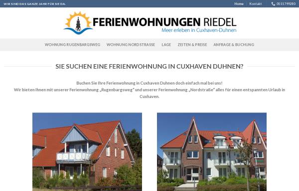 Vorschau von www.cuxfewo.de, Ferienwohnungen, Ch. Riedel
