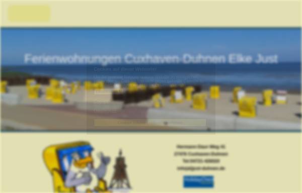Vorschau von www.just-duhnen.de, Willkommen in Cuxhaven-Duhnen