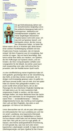 Vorschau der mobilen Webseite jacketmagazine.com, Hans Magnus Enzensberger: Einladung zu einem Poesie-Automaten