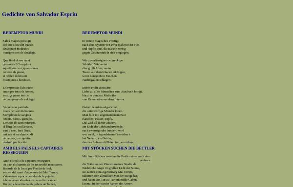 Gedichte von Salvador Espriu