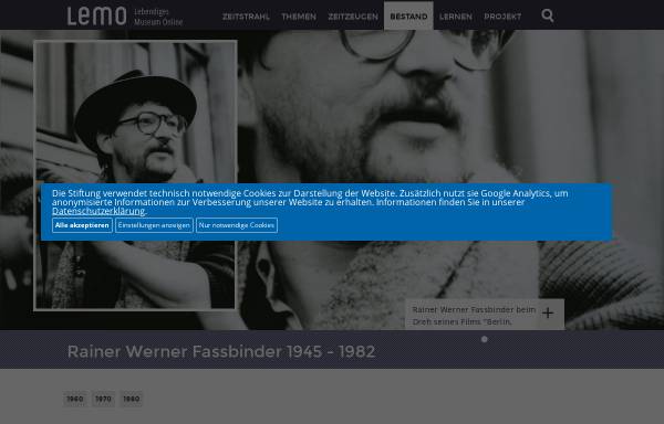 Vorschau von www.hdg.de, Rainer Werner Fassbinder, 1945-1982