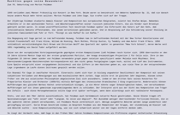 Vorschau von www.straebel.de, Machtlos gegen seine Bewunderer
