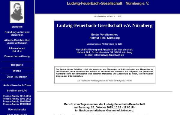 Vorschau von ludwig-feuerbach.de, Ludwig Feuerbach - Leben und Werk