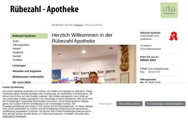 Vorschau von www.ruebezahlapotheke.de, Rübezahl Apotheke e.K.