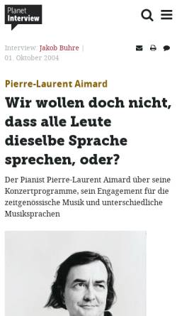 Vorschau der mobilen Webseite www.planet-interview.de, Wir wollen doch nicht, dass alle Leute dieselbe Sprache sprechen, oder?