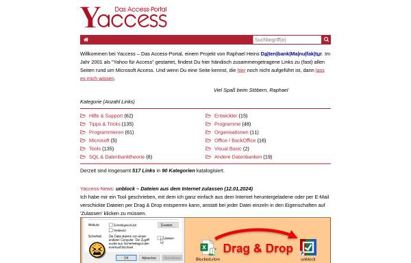 Vorschau von www.yaccess.de, Yaccess - Das Access-Portal