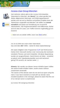 Vorschau der mobilen Webseite www.onlinedb.de, Access-Stammtisch München